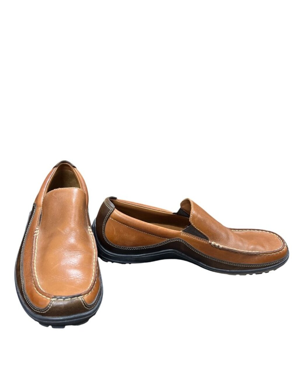 Cole Haan Vibram mens brown leather slip on dress loafers sz 12M SKU 10-432